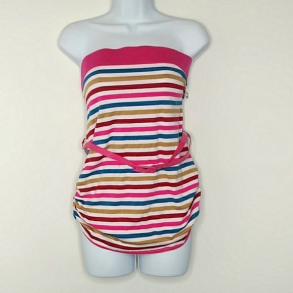 Women's Plus Size Summer Stripe Tube Top 1XL - Picture 4 of 7